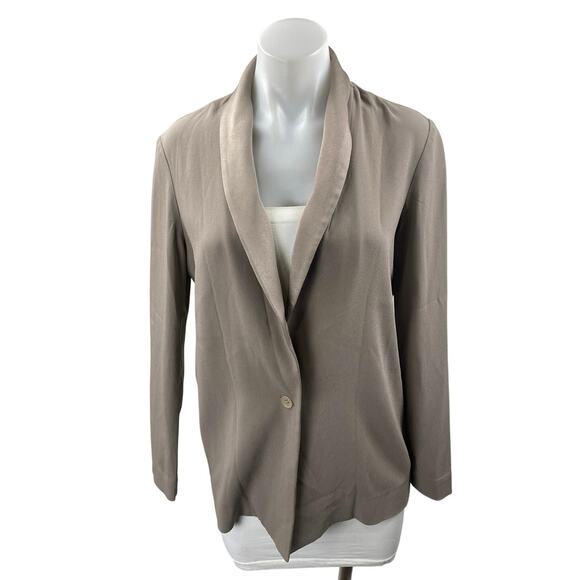 Aritzia Babaton Women's Tan One Button Collar Long Sleeve Blazer Coat Jacket XS - Picture 1 of 4